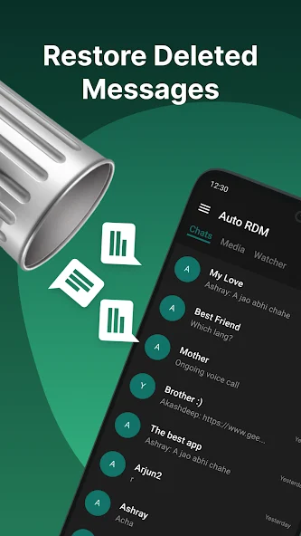 صورة من Auto RDM لاستعادة الرسائل المحذوفة وقراءة ما تم حذفه